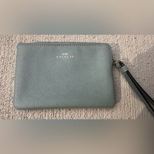 Coach Sage Leather Wristlet
